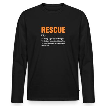 Animal Rescue - Men's Premium Organic Long Sleeve Shirt - black - Front - Nico (187cm)