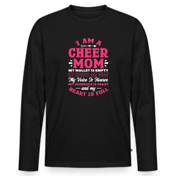 Cheerleader - T-shirt manches longues Premium bio Homme - noir - Devant - Nico (187cm)