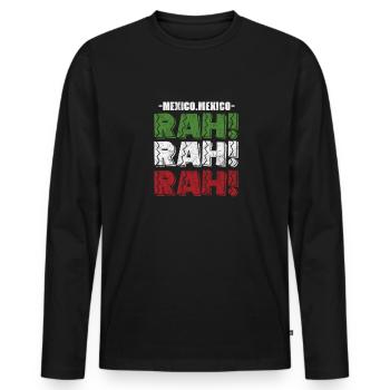 Mexico - Men's Premium Organic Long Sleeve Shirt - black - Front - Nico (187cm)