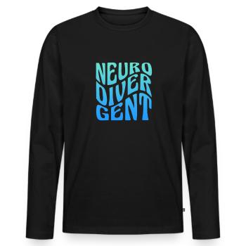 ADHD ADHD Attention Deficit Gift - Men's Premium Organic Long Sleeve Shirt - black - Front - Nico (187cm)