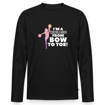 Cheerleader - T-shirt manches longues Premium bio Homme - noir - Devant - Nico (187cm)