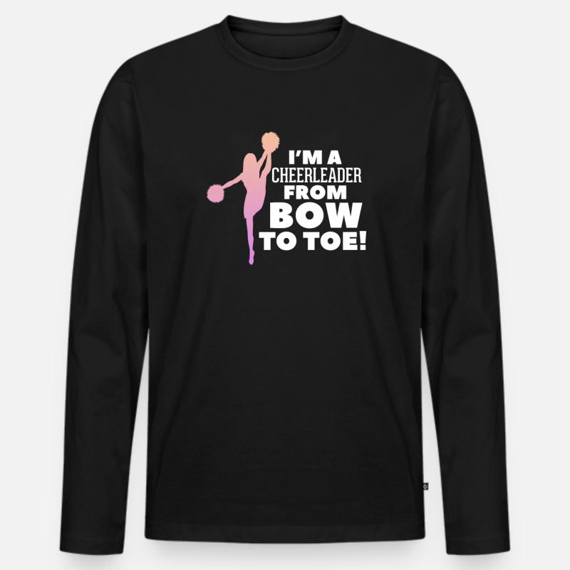Cheerleader - Männer Premium Bio Langarmshirt - Schwarz