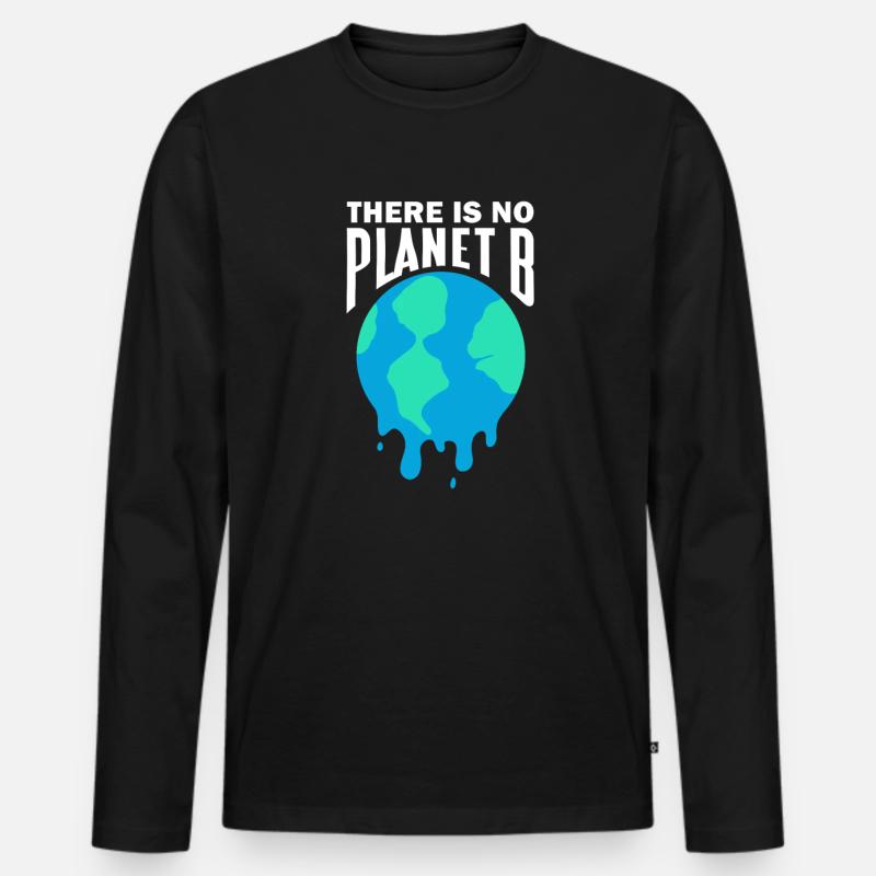 Klimawandel - Männer Premium Bio Langarmshirt - Schwarz
