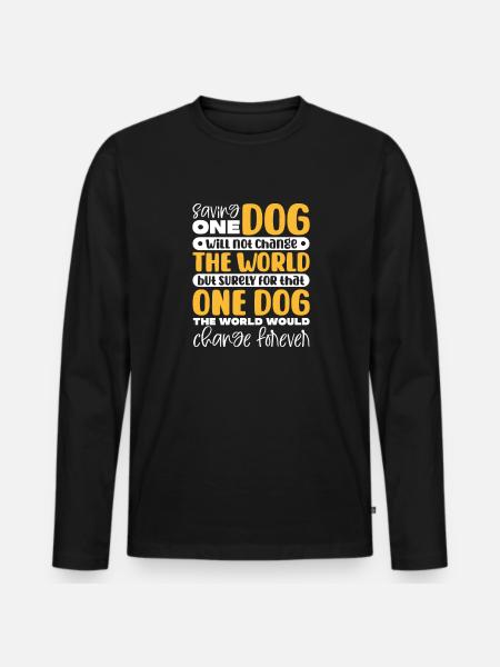 Tierrettung - Männer Premium Bio Langarmshirt - Schwarz