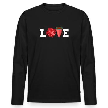 Cheerleader - T-shirt manches longues Premium bio Homme - noir - Devant - Nico (187cm)