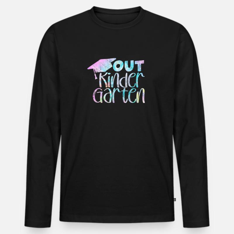 Kindergarten - Männer Premium Bio Langarmshirt - Schwarz