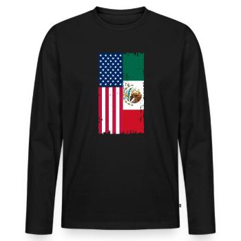 Cadeau de la nation mexicaine mexicaine - T-shirt manches longues Premium bio Homme - noir - Devant - Nico (187cm)