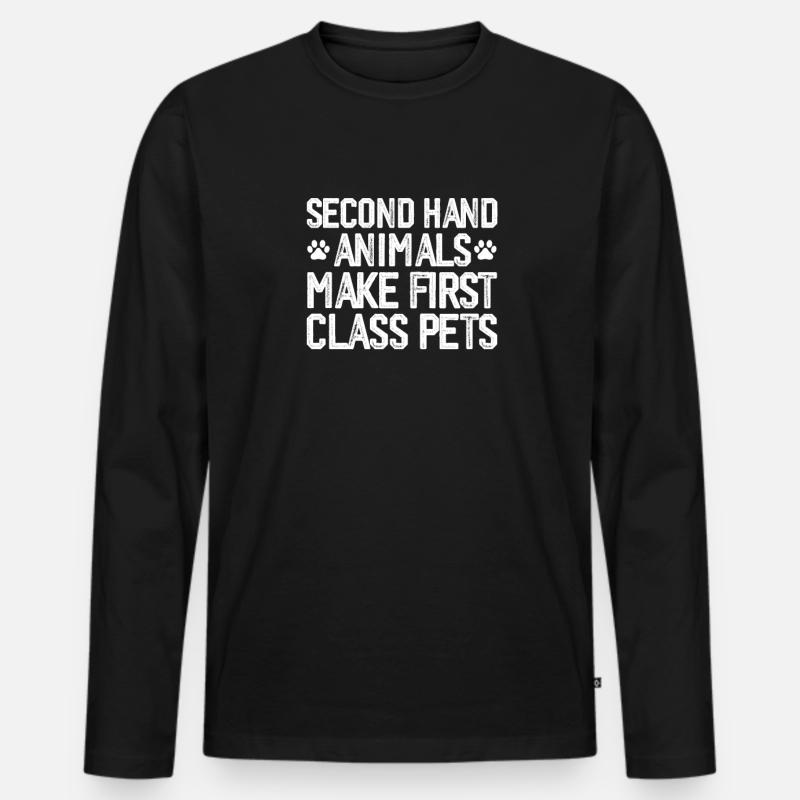 Tierrettung - Männer Premium Bio Langarmshirt - Schwarz