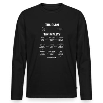 ADHD ADHD Attention Deficit Gift - Men's Premium Organic Long Sleeve Shirt - black - Front - Nico (187cm)