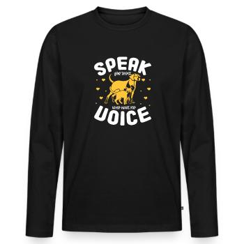 Animal Rescue - Men's Premium Organic Long Sleeve Shirt - black - Front - Nico (187cm)