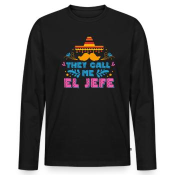 Cadeau de la nation mexicaine mexicaine - T-shirt manches longues Premium bio Homme - noir - Devant - Nico (187cm)