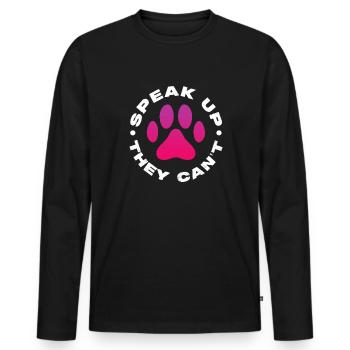 Animal Rescue - Men's Premium Organic Long Sleeve Shirt - black - Front - Nico (187cm)