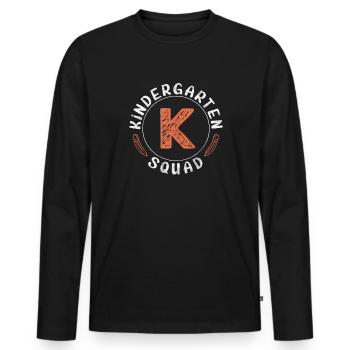 Kindergarten - Men's Premium Organic Long Sleeve Shirt - black - Front - Nico (187cm)