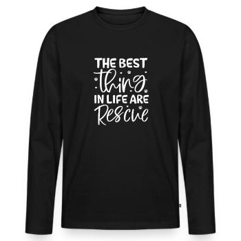 Animal Rescue - Men's Premium Organic Long Sleeve Shirt - black - Front - Nico (187cm)