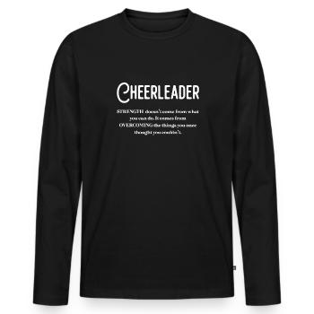 Cheerleader - T-shirt manches longues Premium bio Homme - noir - Devant - Nico (187cm)