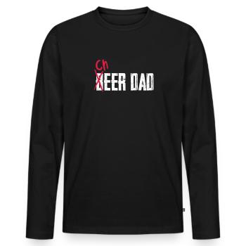 Cheerleader - T-shirt manches longues Premium bio Homme - noir - Devant - Nico (187cm)