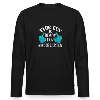 Kindergarten - Men's Premium Organic Long Sleeve Shirt - black - Front - Nico (187cm)