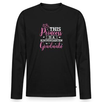 Kindergarten - Männer Premium Bio Langarmshirt - Schwarz - Vorne - Nico (187cm)