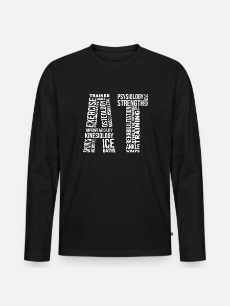Sportmediziner - Männer Premium Bio Langarmshirt - Schwarz