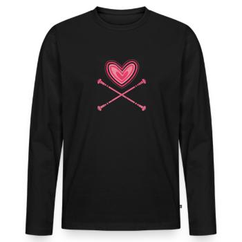Baton Twirling - Men's Premium Organic Long Sleeve Shirt - black - Front - Nico (187cm)