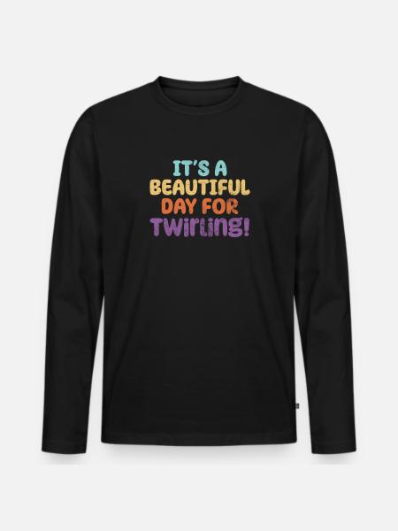 Baton Twirling - Men's Premium Organic Long Sleeve Shirt - black