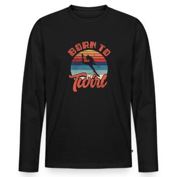 Baton Twirling - Men's Premium Organic Long Sleeve Shirt - black - Front - Nico (187cm)
