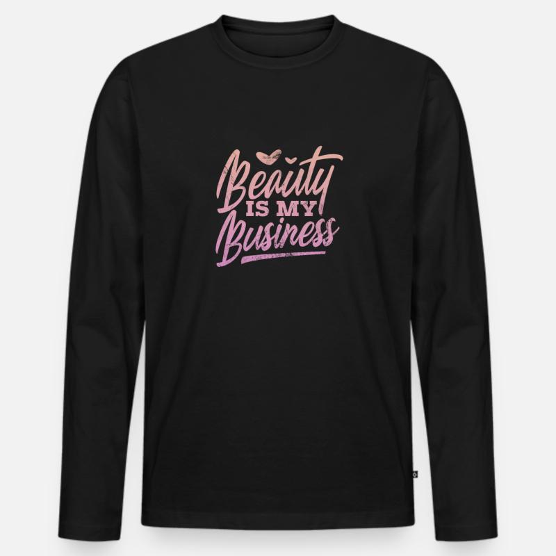 Kosmetikerin - Männer Premium Bio Langarmshirt - Schwarz