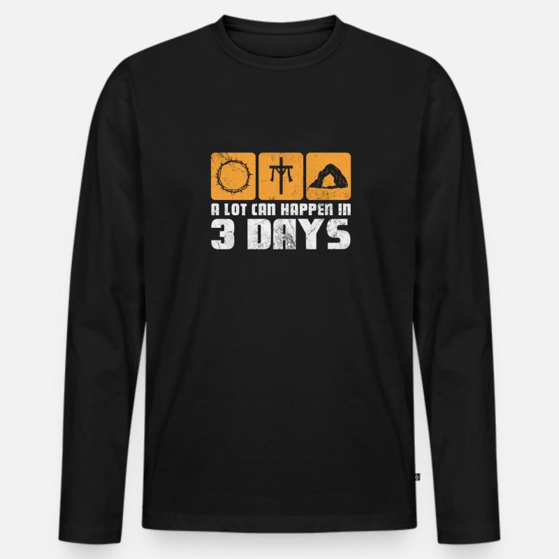 Bibel - Männer Premium Bio Langarmshirt - Schwarz