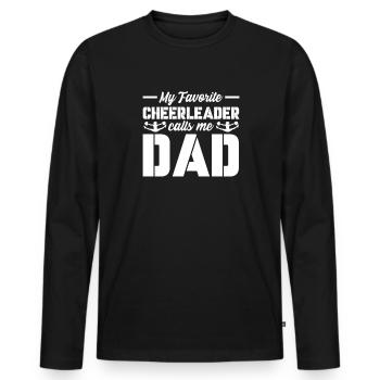 Cheerleader - T-shirt manches longues Premium bio Homme - noir - Devant - Nico (187cm)