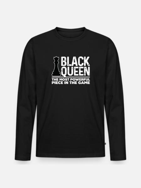 Schach Schachbrett Schachmatt Schachspieler - Männer Premium Bio Langarmshirt - Schwarz