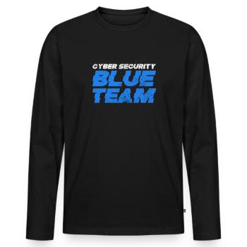 Hacker - Männer Premium Bio Langarmshirt - Schwarz - Vorne - Nico (187cm)