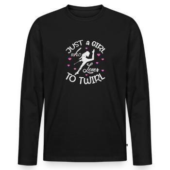 Baton Twirling - Men's Premium Organic Long Sleeve Shirt - black - Front - Nico (187cm)