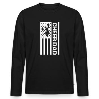 Cheerleader - T-shirt manches longues Premium bio Homme - noir - Devant - Nico (187cm)