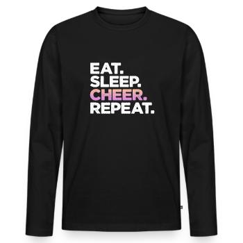Cheerleader - T-shirt manches longues Premium bio Homme - noir - Devant - Nico (187cm)