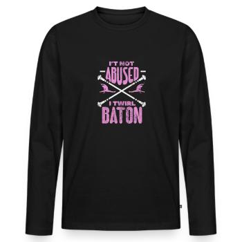 Baton Twirling - Men's Premium Organic Long Sleeve Shirt - black - Front - Nico (187cm)