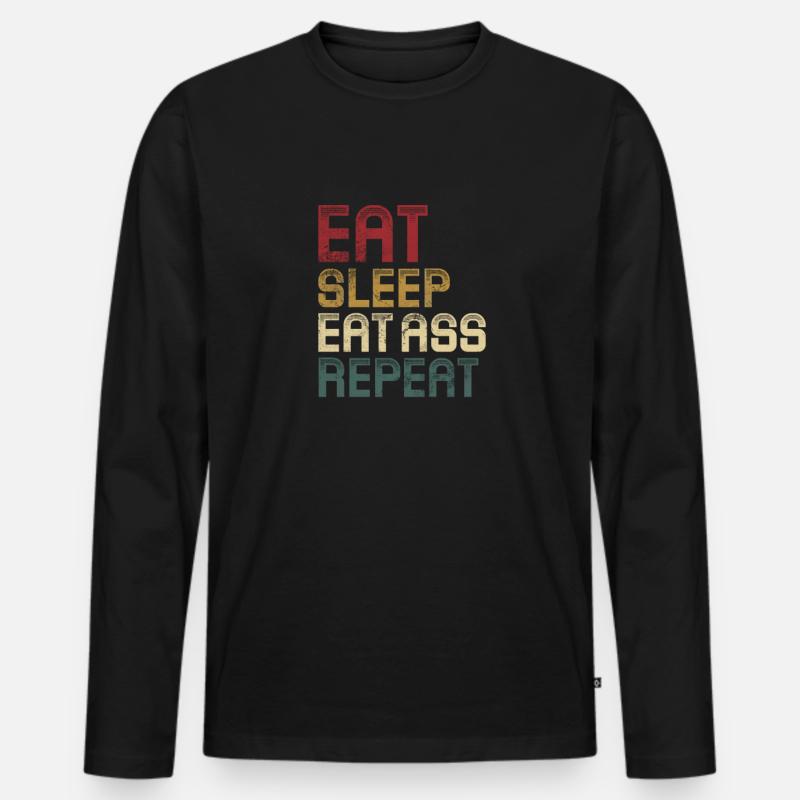 Sadomaso - Männer Premium Bio Langarmshirt - Schwarz