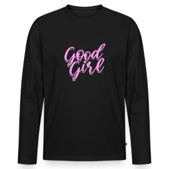 Sadomaso BDSM Dominatrix SM Sado Maso Gift - Men's Premium Organic Long Sleeve Shirt - black - Front - Nico (187cm)