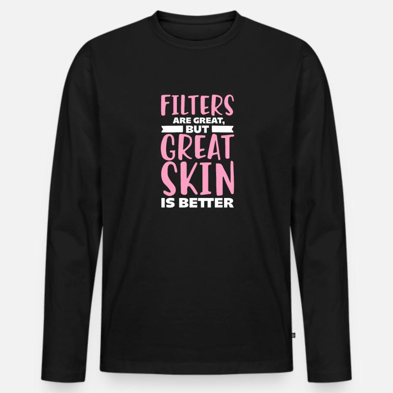 Kosmetikerin Kosmetik Make-up Geschenk - Männer Premium Bio Langarmshirt - Schwarz