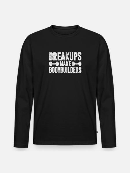 Bodybuilder - Männer Premium Bio Langarmshirt - Schwarz