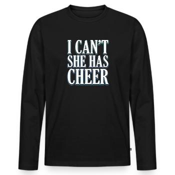 Cheerleader - T-shirt manches longues Premium bio Homme - noir - Devant - Nico (187cm)