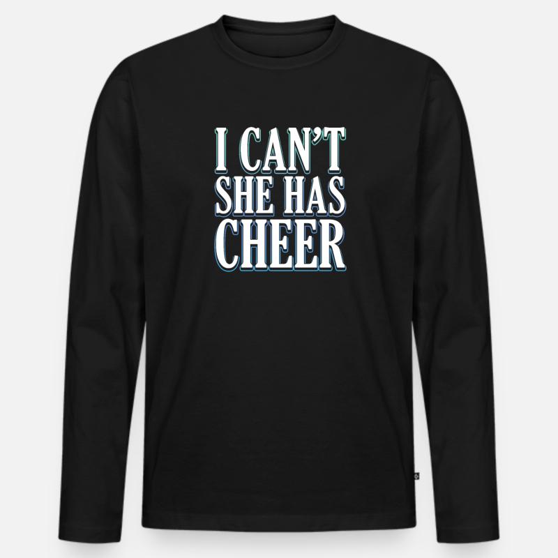Cheerleader - Männer Premium Bio Langarmshirt - Schwarz