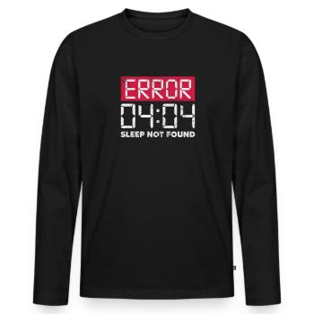 Hacker - Männer Premium Bio Langarmshirt - Schwarz - Vorne - Nico (187cm)