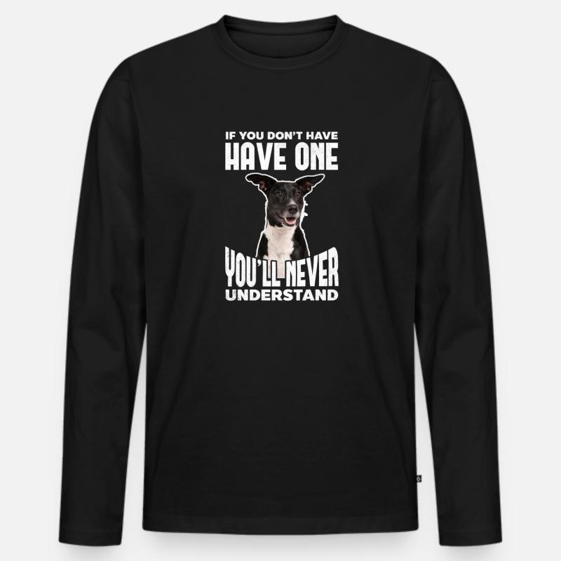 Australian Cattle Dog - Männer Premium Bio Langarmshirt - Schwarz