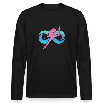 Baton Twirling - Men's Premium Organic Long Sleeve Shirt - black - Front - Nico (187cm)
