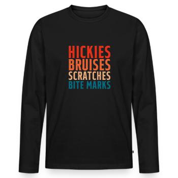 Sadomaso BDSM Dominatrix SM Sado Maso Gift - Men's Premium Organic Long Sleeve Shirt - black - Front - Nico (187cm)