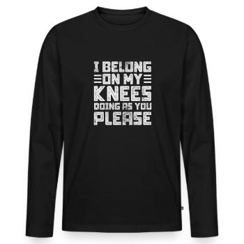 Sadomaso - Männer Premium Bio Langarmshirt - Schwarz - Vorne - Nico (187cm)