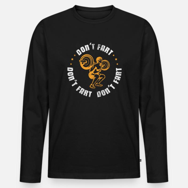 Bodybuilder - Männer Premium Bio Langarmshirt - Schwarz