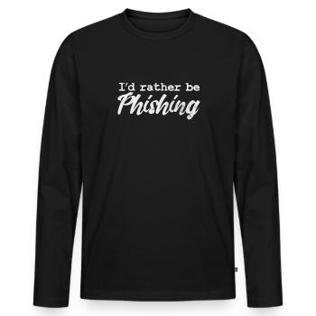 Hacker - Männer Premium Bio Langarmshirt - Schwarz - Vorne - Nico (187cm)