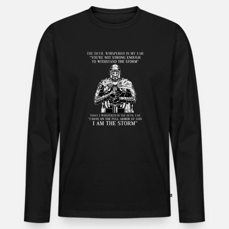 Bibel - Männer Premium Bio Langarmshirt - Schwarz