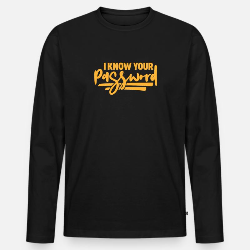 Hacker Coder Computer Hacking Cadeau T-shirt manches longues Premium bio Homme